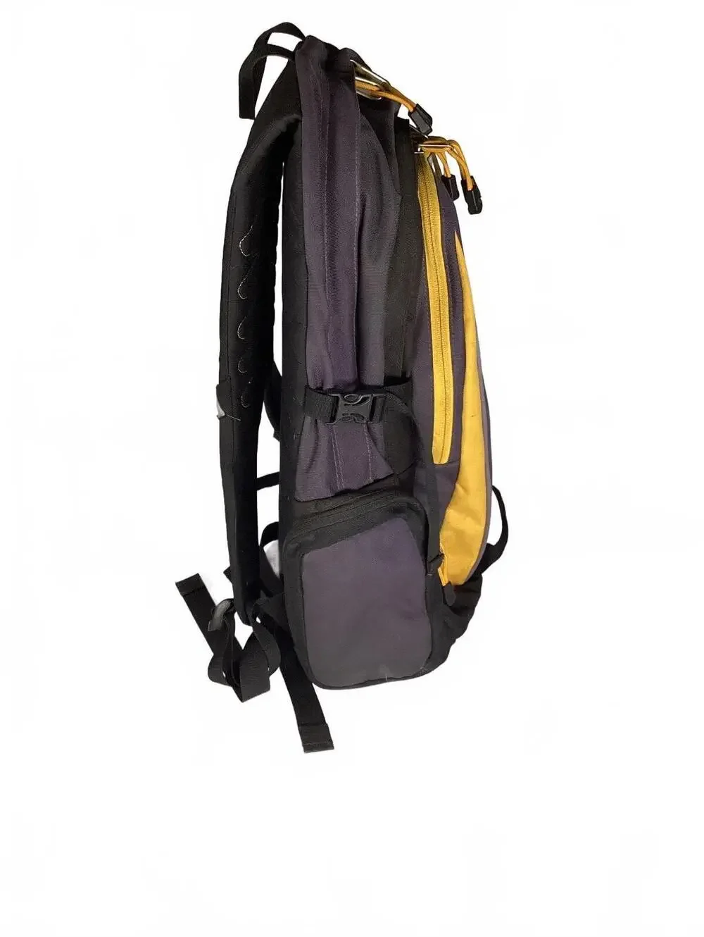 The North Face Purple and Yellow Multi-Compartment Backpack